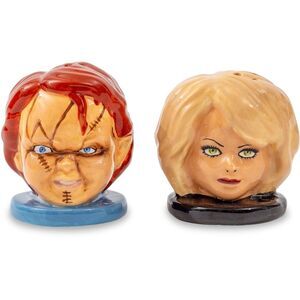 Child's Play - Ceramic Salt & Pepper Shaker Set - Chucky & Tiffany